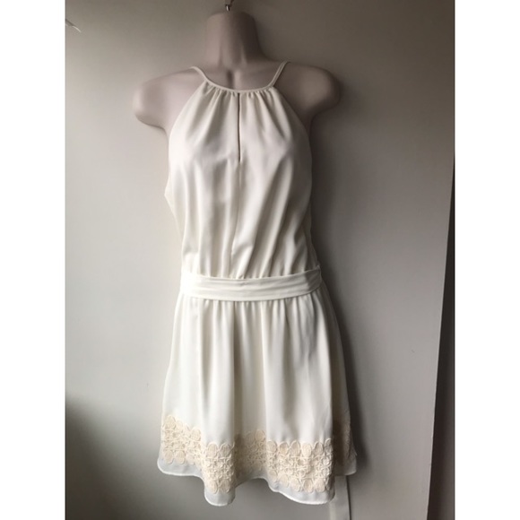 Express Dresses & Skirts - ✨ Off White Halterneck Express Skater Dress